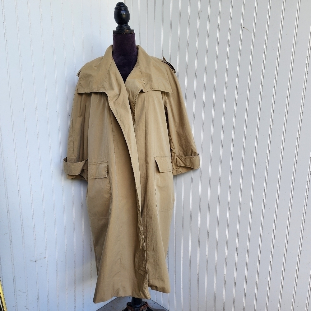 ASOS Design Lightweight Oversized Trench Coat Women's Open Front Petite Sz 8